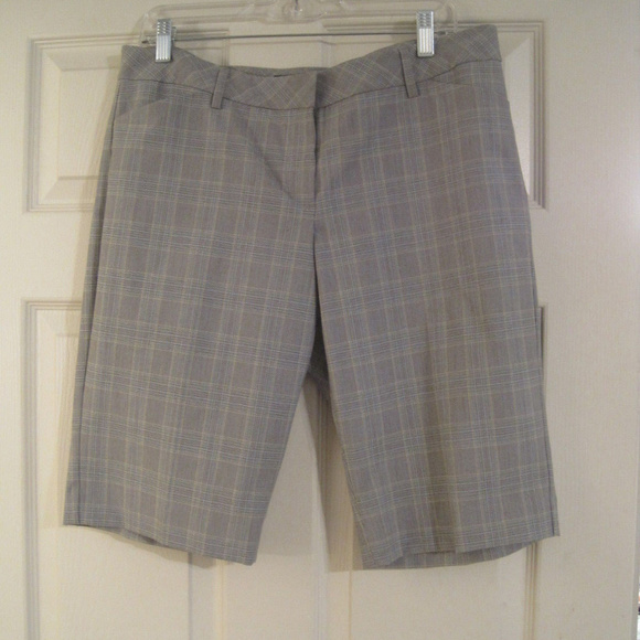 EXPRESS DESIGN STUDIO EDITOR PLAID WALKING SHORTS - Picture 1 of 2